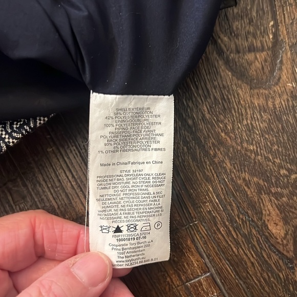 Tory Burch Chaumont A-Line Short Skirt Zip Front Horse Bit Print Navy Size 8 - Picture 11 of 12